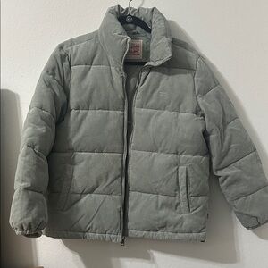 Levi's Gray Blue Corduroy Puffy Jacket